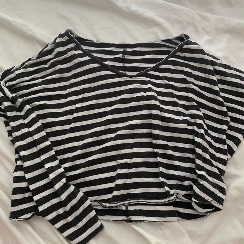 Double Zero black and white stripe long sleeve